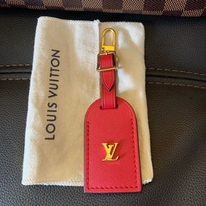 RARE RED LV luggage tags